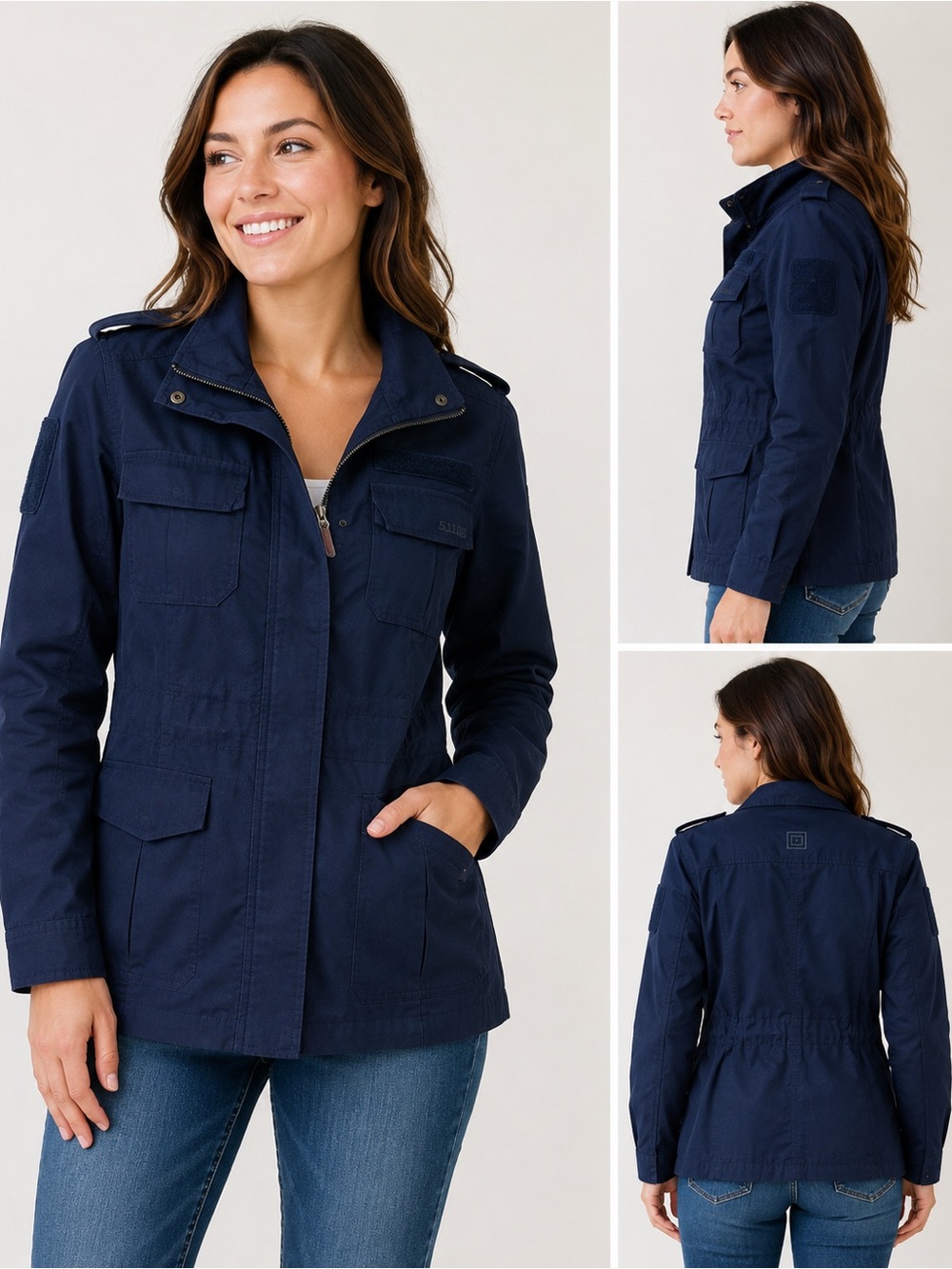 5.11 Tactical Women’s Navy Utility Field Jacket Medium Full Zip Lightweight Coat